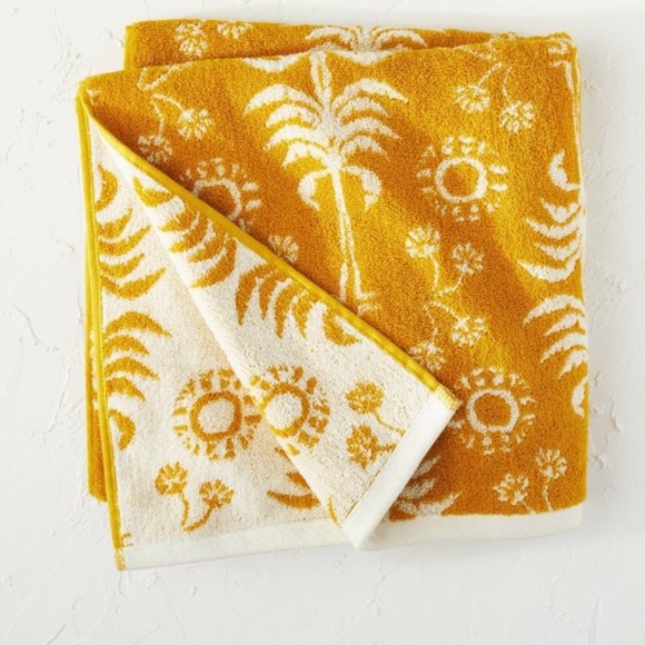 Opalhouse Bath Jungalow X Opalhouse New Palm Frond Bath Towels Yellow Poshmark